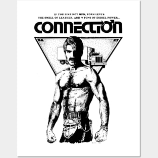 Connection Gay Retro LGBT Denim Posters and Art